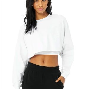 Alo cropped sweat pullover